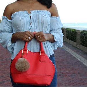 Forever 21 sheer off the shoulder top